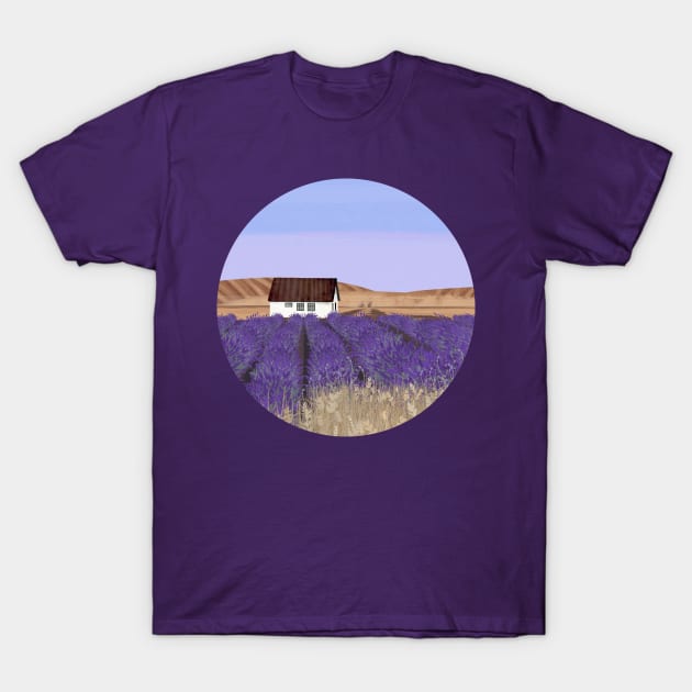 Lavender cottage T-Shirt by KatherineBlowerDesigns